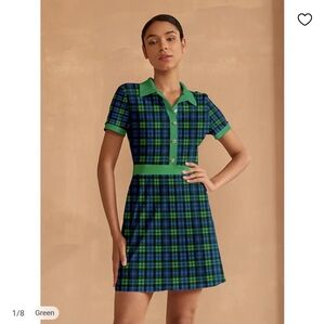 ACEGOLFS Green and Blue Plaid Women's Pickleball/Golf Dress NWT Size Medium